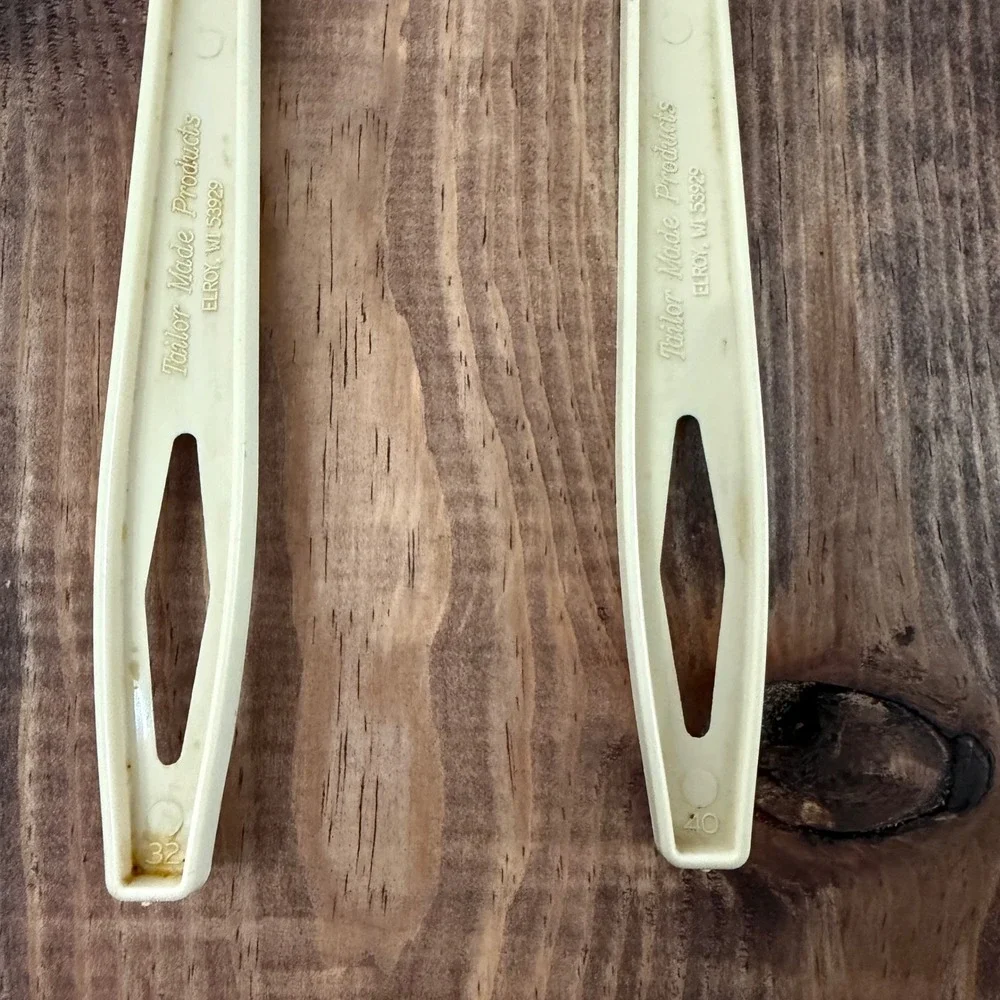 Tailor Made Products Cream Yellow Serving Spoon Set Solid and Slotted USA Made‎